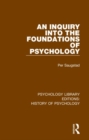 An Inquiry into the Foundations of Psychology - Book