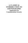 A Classical Introduction to Cryptography : Applications for Communications Security - eBook