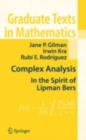 Complex Analysis : In the Spirit of Lipman Bers - eBook