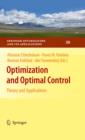 Optimization and Optimal Control : Theory and Applications - eBook