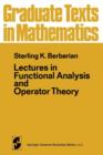 Lectures in Functional Analysis and Operator Theory - Book