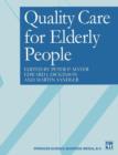 Quality care for elderly people - Book