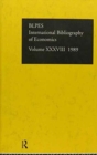 IBSS: Economics: 1989 Volume 38 - Book