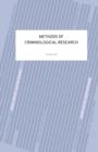 Methods of Criminological Research - Book