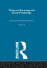 Essays Soc & Social Psych  V 6 - Book