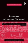 Landmarks In Linguistic Thought Volume I : The Western Tradition From Socrates To Saussure - Book