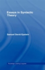 Essays in Syntactic Theory - Book