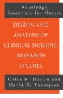 Design and Analysis of Clinical Nursing Research Studies - Book