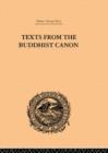 Texts from the Buddhist Canon : Commonly Known as Dhammapada - Book
