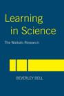 Learning in Science : The Waikato Research - Book