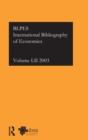IBSS: Economics: 2003 Vol.52 - Book
