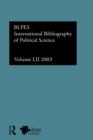 IBSS: Political Science: 2003 Vol.52 - Book