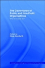 The Governance of Public and Non-Profit Organizations - Book