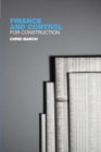 Finance and Control for Construction - Book