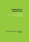 A Geography of Urban Places - Book