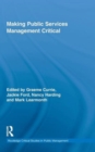 Making Public Services Management Critical - Book