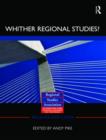 'Whither regional studies?' - Book