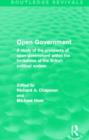 Open Government (Routledge Revivals) : A study of the prospects of open government within the limitations of the British political system - Book
