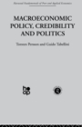 Macroeconomic Policy, Credibility and Politics - Book