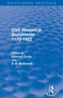 Irish Historical Documents, 1172-1972 (Routledge Revivals) - Book
