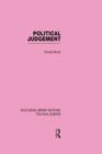 Political Judgement (Routledge Library Editions: Political Science Volume 20) - Book