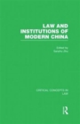 Law and Institutions of Modern China - Book