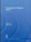 Translation in Modern Japan - Book