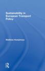 Sustainability in European Transport Policy - Book