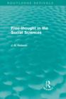 Free-Thought in the Social Sciences (Routledge Revivals) - Book