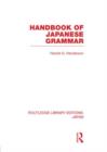 Handbook of Japanese Grammar - Book