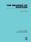 The Meaning of Marxism - Book