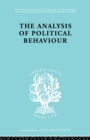 The Analysis of Political Behaviour - Book