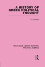 A History of Greek Political Thought (Routledge Library Editions: Political Science Volume 34) - Book