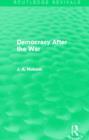 Democracy After The War (Routledge Revivals) - Book