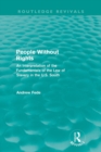 People Without Rights (Routledge Revivals) : An Interpretation of the Fundamentals of the Law of Slavery in the U.S. South - Book