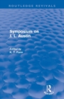 Symposium on J. L. Austin (Routledge Revivals) - Book
