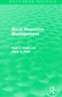 Rural Resource Management (Routledge Revivals) - Book
