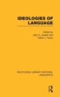 Ideologies of Language - Book