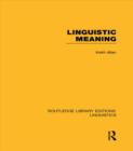 Linguistic Meaning - Book