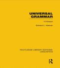 Universal Grammar (RLE Linguistics A: General Linguistics) - Book