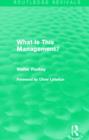 What Is This Management? (Routledge Revivals) - Book