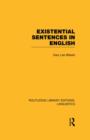 Existential Sentences in English (RLE Linguistics D: English Linguistics) - Book