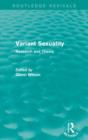 Variant Sexuality (Routledge Revivals) : Research and Theory - Book