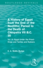 A History of Egypt from the End of the Neolithic Period to the Death of Cleopatra VII B.C. 30 (Routledge Revivals) : Vol. VI: Egypt Under the Priest-Kings and Tanites and Nubians - Book