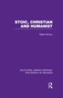 Stoic, Christian and Humanist - Book