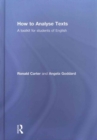 How to Analyse Texts : A toolkit for students of English - Book
