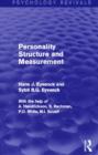 Personality Structure and Measurement (Psychology Revivals) - Book