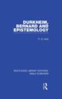 Durkheim, Bernard and Epistemology - Book