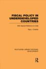 Fiscal Policy in Underdeveloped Countries : With Special Reference to India - Book