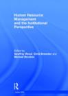 Human Resource Management and the Institutional Perspective - Book